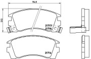 P 56 064 Sada brzdových destiček, kotoučová brzda PRIME LINE BREMBO