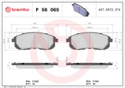 P 56 065 Sada brzdových destiček, kotoučová brzda PRIME LINE BREMBO