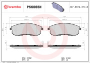 P56065N Sada brzdových destiček, kotoučová brzda BREMBO NAO LINE BREMBO