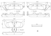 P56074N Sada brzdových destiček, kotoučová brzda BREMBO NAO LINE BREMBO