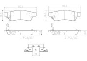 P56077N Sada brzdových destiček, kotoučová brzda BREMBO NAO LINE BREMBO