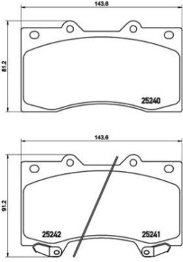 P 56 081 Sada brzdových destiček, kotoučová brzda PRIME LINE BREMBO