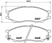 P 56 083 Sada brzdových destiček, kotoučová brzda PRIME LINE BREMBO