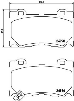 P 56 084 Sada brzdových destiček, kotoučová brzda PRIME LINE BREMBO