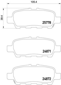 P 56 087 Sada brzdových destiček, kotoučová brzda PRIME LINE BREMBO