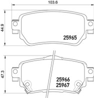 P 56 098 Sada brzdových destiček, kotoučová brzda PRIME LINE BREMBO