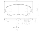 P56105N Sada brzdových destiček, kotoučová brzda PRIME LINE - Ceramic BREMBO