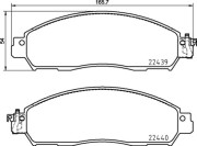 P 56 120 Sada brzdových destiček, kotoučová brzda PRIME LINE BREMBO