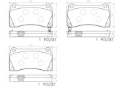 P56128N Sada brzdových destiček, kotoučová brzda BREMBO NAO LINE, DIRECTIONAL BRAKE PADS BREMBO