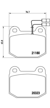 P 59 003 Sada brzdových destiček, kotoučová brzda PRIME LINE BREMBO