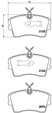 P 59 009 Sada brzdových destiček, kotoučová brzda PRIME LINE BREMBO