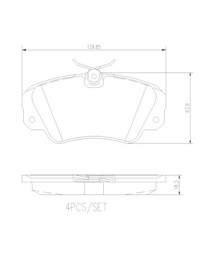 P59016N Sada brzdových destiček, kotoučová brzda PRIME LINE - Ceramic BREMBO