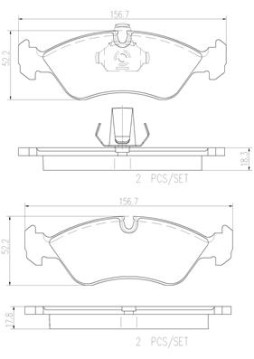 P59017N Sada brzdových destiček, kotoučová brzda PRIME LINE - Ceramic BREMBO