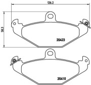 P 59 026 Sada brzdových destiček, kotoučová brzda PRIME LINE BREMBO