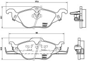 P 59 030 Sada brzdových destiček, kotoučová brzda PRIME LINE BREMBO