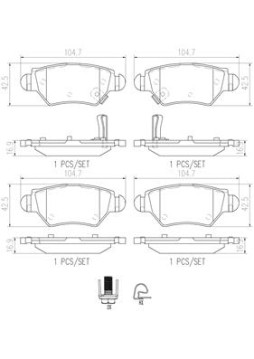 P59031N Sada brzdových destiček, kotoučová brzda PRIME LINE - Ceramic BREMBO