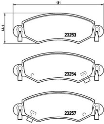 P 59 035 Sada brzdových destiček, kotoučová brzda PRIME LINE BREMBO