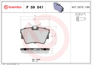 P 59 041 Sada brzdových destiček, kotoučová brzda PRIME LINE BREMBO