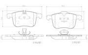 P59046N Sada brzdových destiček, kotoučová brzda BREMBO NAO LINE, DIRECTIONAL BRAKE PADS BREMBO