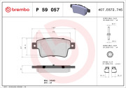 P 59 057 Sada brzdových destiček, kotoučová brzda PRIME LINE BREMBO