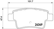 P59057N Sada brzdových destiček, kotoučová brzda PRIME LINE - Ceramic BREMBO