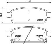 P 59 080 Sada brzdových destiček, kotoučová brzda PRIME LINE BREMBO