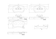 P59083N Sada brzdových destiček, kotoučová brzda BREMBO NAO LINE, DIRECTIONAL BRAKE PADS BREMBO