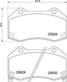 P 59 094 Sada brzdových destiček, kotoučová brzda PRIME LINE BREMBO