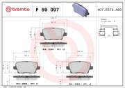 P 59 097 Sada brzdových destiček, kotoučová brzda PRIME LINE BREMBO