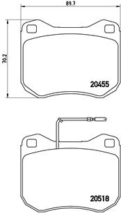 P 61 017 Sada brzdových destiček, kotoučová brzda PRIME LINE BREMBO