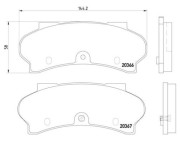 P 61 033 Sada brzdových destiček, kotoučová brzda PRIME LINE BREMBO