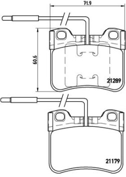 P 61 034 Sada brzdových destiček, kotoučová brzda PRIME LINE BREMBO