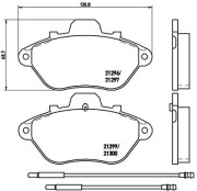 P 61 036 Sada brzdových destiček, kotoučová brzda PRIME LINE BREMBO