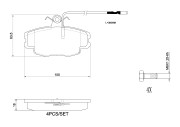 P61043N Sada brzdových destiček, kotoučová brzda PRIME LINE - Ceramic BREMBO