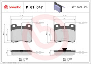 P 61 047 Sada brzdových destiček, kotoučová brzda PRIME LINE BREMBO