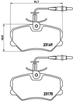 P 61 050 Sada brzdových destiček, kotoučová brzda PRIME LINE BREMBO