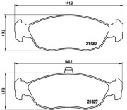 P61051N Sada brzdových destiček, kotoučová brzda PRIME LINE - Ceramic BREMBO