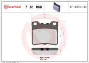 P 61 058 Sada brzdových destiček, kotoučová brzda PRIME LINE BREMBO