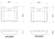 P61058N Sada brzdových destiček, kotoučová brzda PRIME LINE - Ceramic BREMBO