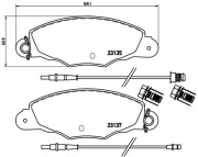 P 61 061 Sada brzdových destiček, kotoučová brzda PRIME LINE BREMBO