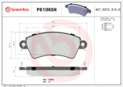 P61065N Sada brzdových destiček, kotoučová brzda PRIME LINE - Ceramic BREMBO