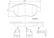 P61068N Sada brzdových destiček, kotoučová brzda PRIME LINE - Ceramic BREMBO