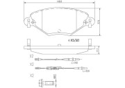 P61071N Sada brzdových destiček, kotoučová brzda PRIME LINE - Ceramic BREMBO