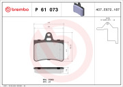 P 61 073 Sada brzdových destiček, kotoučová brzda PRIME LINE BREMBO