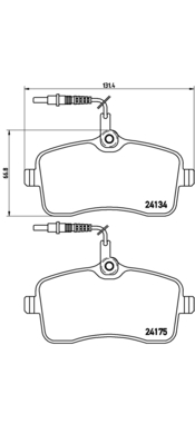 P 61 077 Sada brzdových destiček, kotoučová brzda PRIME LINE BREMBO