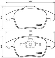 P 61 086 Sada brzdových destiček, kotoučová brzda PRIME LINE BREMBO