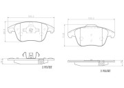 P61086N Sada brzdových destiček, kotoučová brzda PRIME LINE - Ceramic BREMBO