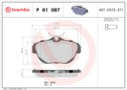 P 61 087 Brzdové destičky PRIME LINE BREMBO