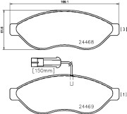 P 61 090 Sada brzdových destiček, kotoučová brzda PRIME LINE BREMBO