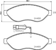 P 61 092 Sada brzdových destiček, kotoučová brzda PRIME LINE BREMBO